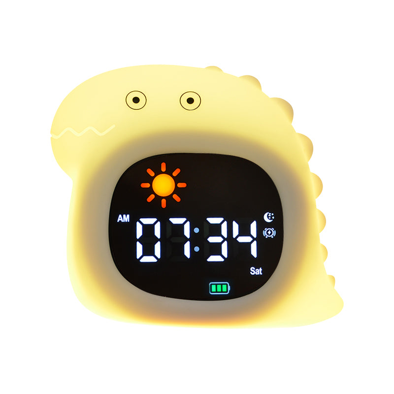 Educational Sleep Trainer Nightlight, Alarm Clock with White Noise Machine - Dino