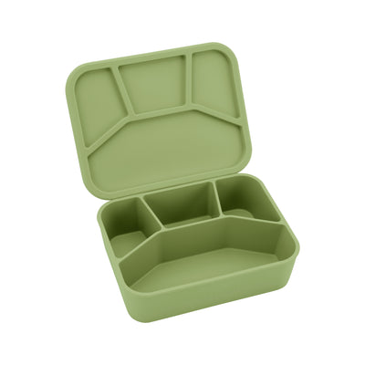 Silicone Bento Lunch Box- 4 Compartment | Sage Green