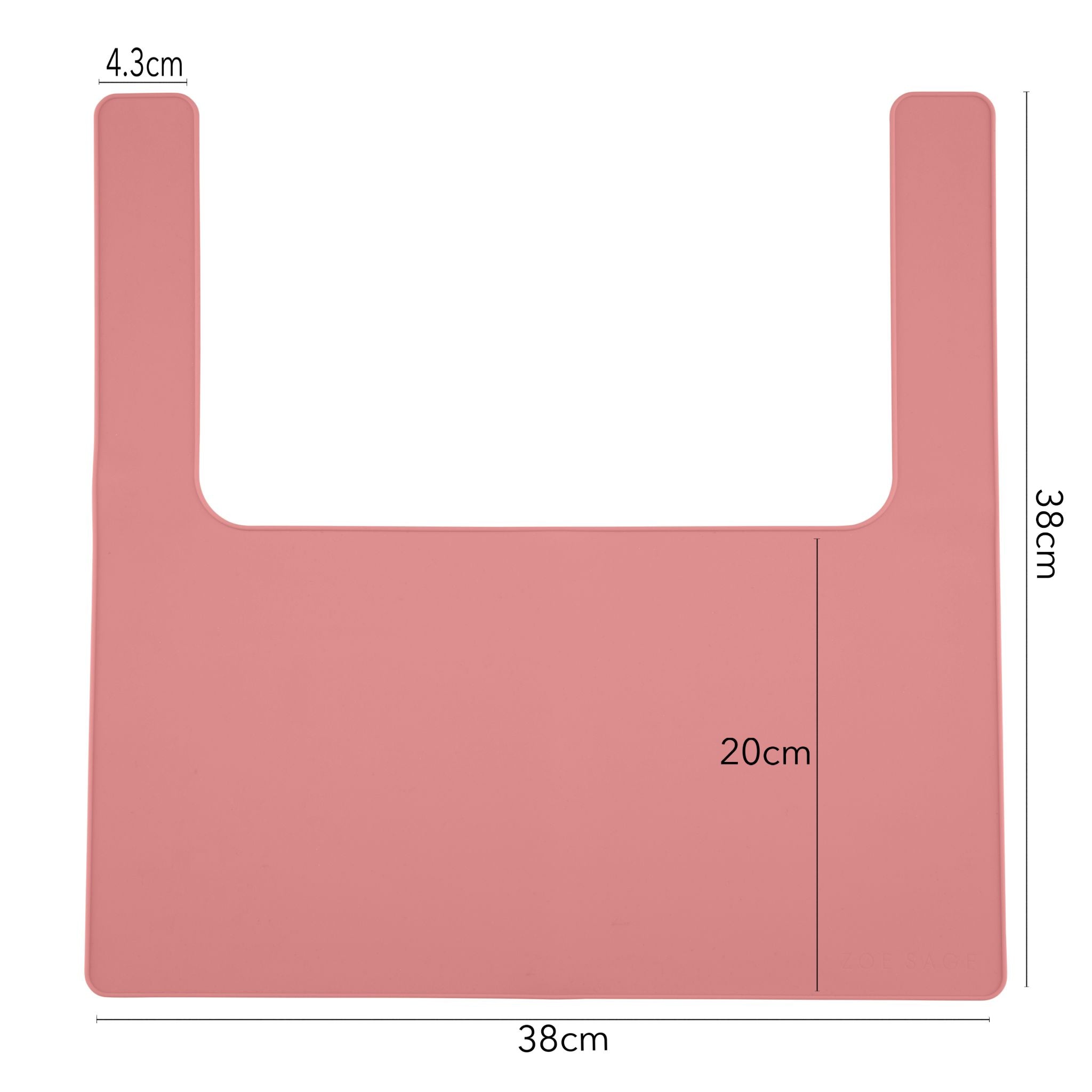 Pink silicone placemat designed for IKEA highchair feeding tray