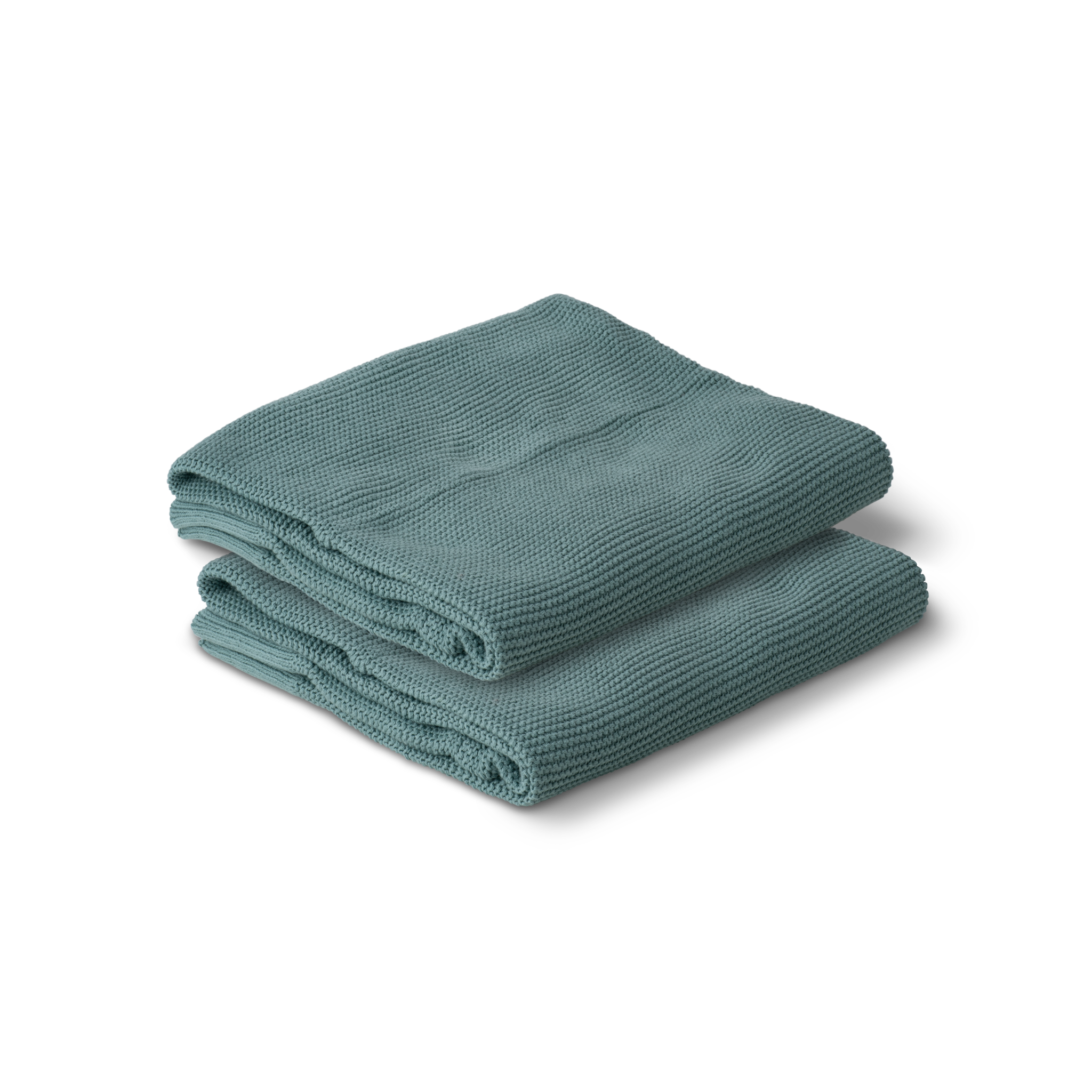 Soft mantis green cotton knit baby blanket by Zoe Sage
