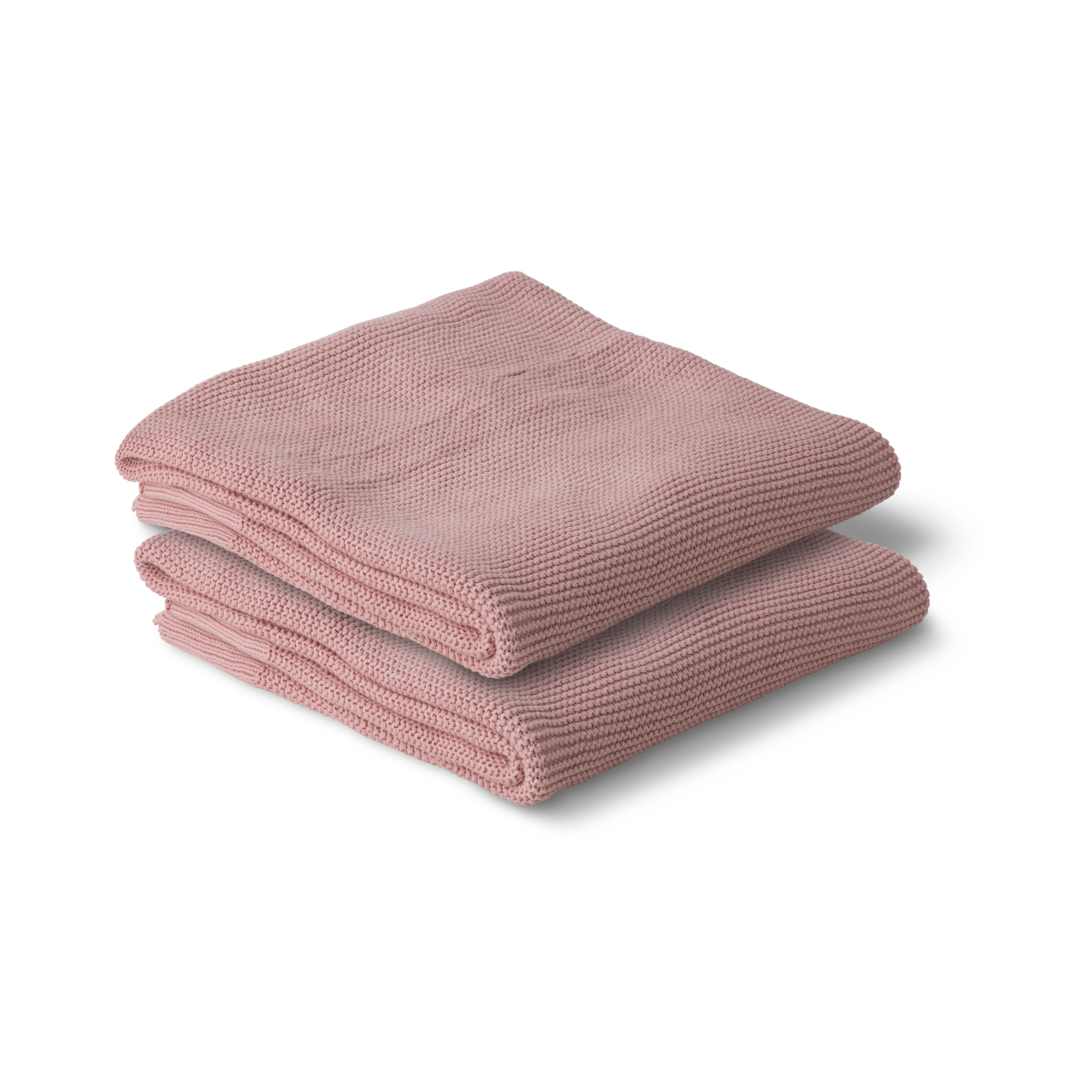 Flamingo pink cotton knit baby blanket for newborns by Zoe Sage