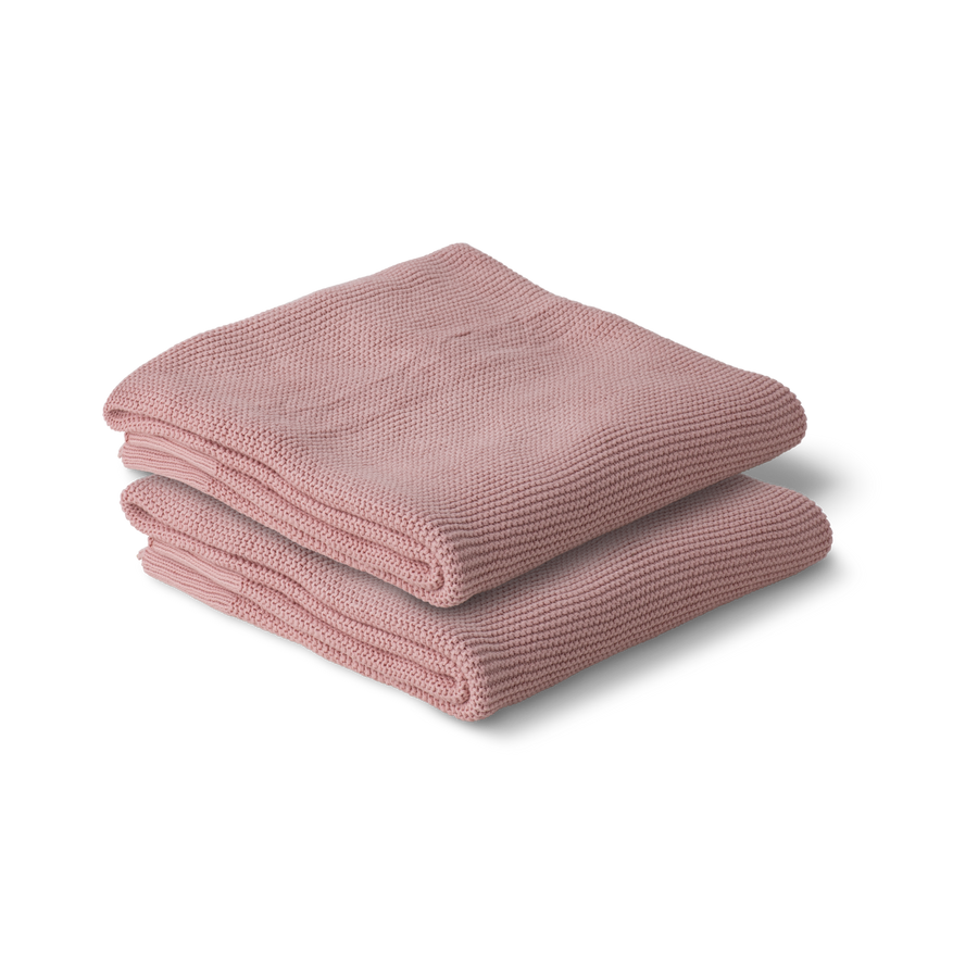Cotton Classic Knit Baby Blanket - Flamingo Pink