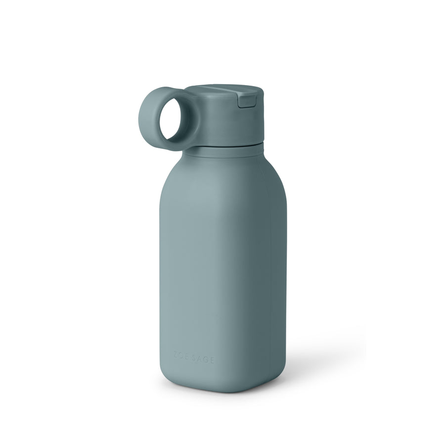 Silicone Water Bottle 450ml - Rock Blue