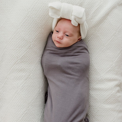 Stretchy Baby Swaddle Wrap - Storm Grey