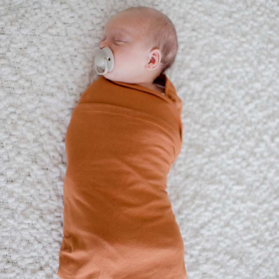 Stretchy Baby Swaddle Wrap - Savannah Rust
